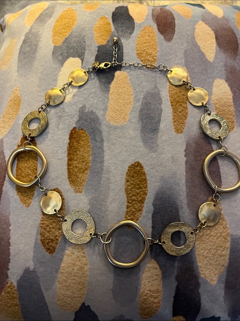 Gold-Tone Circle Link Necklace - Women's Jewelry